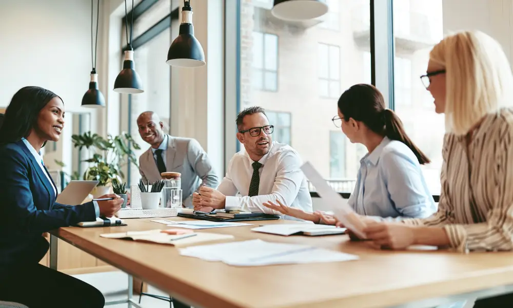 Business people having a meeting.